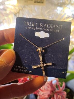 Sterling Silver Cross Necklace in Silver